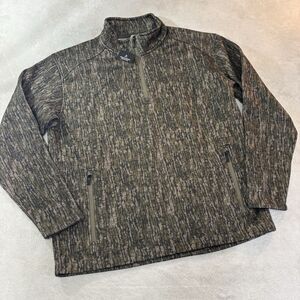 New Ariat Caldwell Logo Quarter Zip Sweater Mens XL Green Camo Outdoors NWT